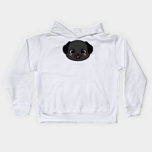 Cute Black Pug Kids Hoodie